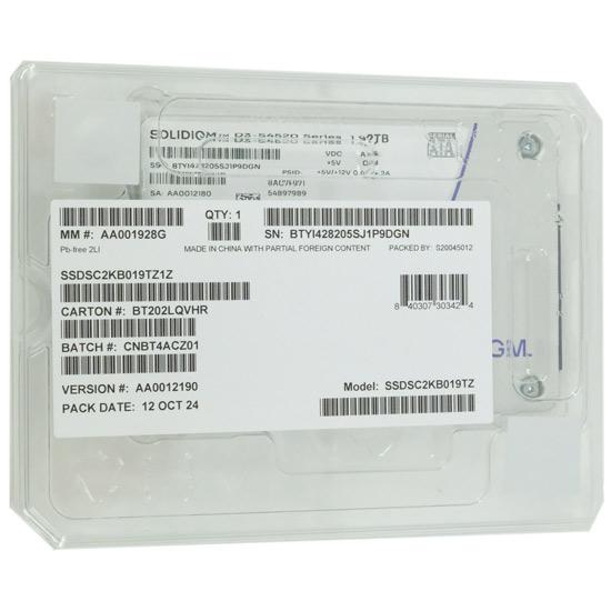 Solidigm SSD　D3-S4520 SSDSC2KB019TZ1Z　1.92TB
