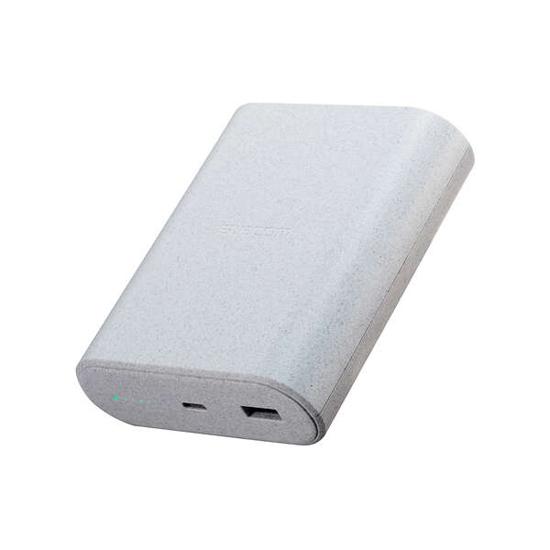 ELECOM　ナトリウムイオン電池モバイルバッテリー DE-C55L-9000LGY　ライトグ･･･