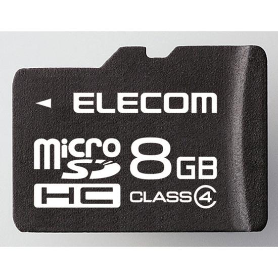 ELECOM　microSDHCメモリーカード　MF-MSD008GC4/H　8GB