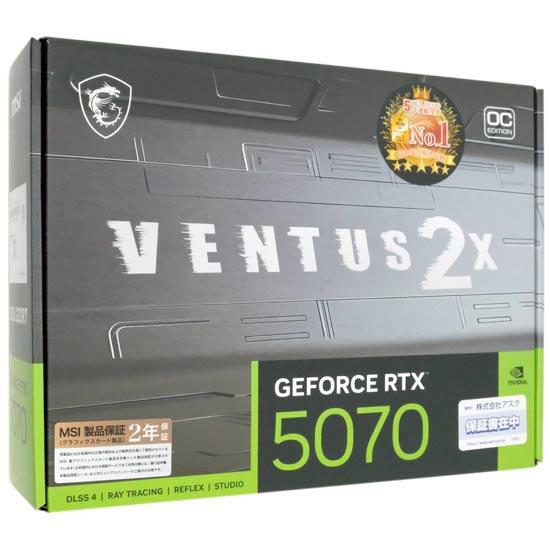 MSI製グラボ　GeForce RTX 5070 12G VENTUS 2X OC　PCIExp 12GB