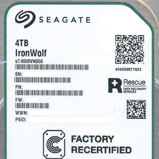 SEAGATE製HDD　ST4000VN006　4TB SATA600 5400