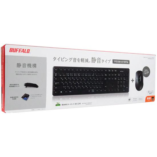 BUFFALO　無線2.4GHz 静音設計 フルキーボード マウスセット 日本語配列　BSK･･･