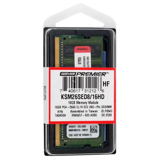 Kingston製　KSM26SED8/16HD　SODIMM DDR4 PC4-21300 16GB ECC