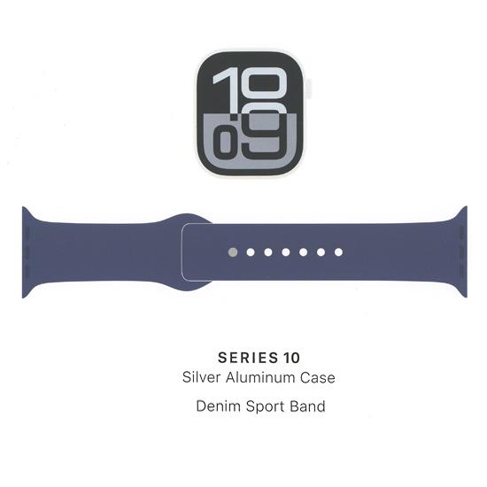 Apple Watch Series 10 GPS+Cellularモデル 46mm MWY03J/A　シルバー・デニム･･･