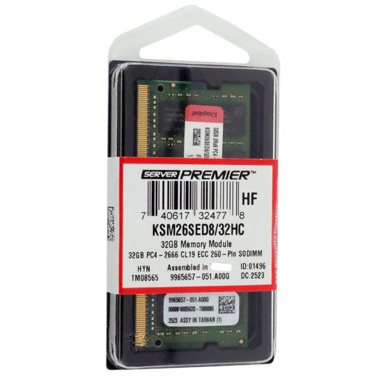 Kingston製　KSM26SED8/32HC　SODIMM DDR4 PC4-21300 32GB ECC