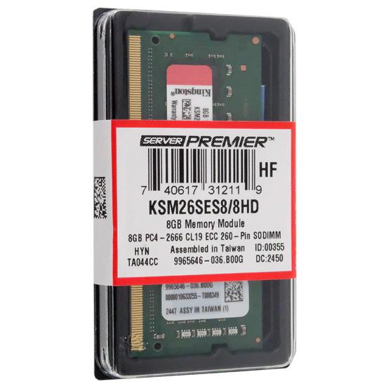 Kingston製　KSM26SES8/8HD　SODIMM DDR4 PC4-21300 8GB ECC