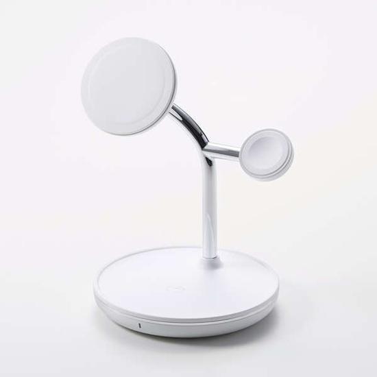 ELECOM　3in1ワイヤレス充電スタンドwith MagSafe(15W+5W＋AppleWatch)　W-MS･･･