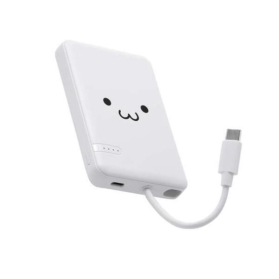 ELECOM　USB Type-Cケーブル一体モバイルバッテリー 5000mAh DE-C62-5000WF　･･･