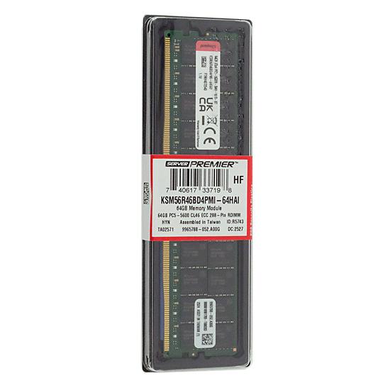 Kingston製　KSM56R46BD4PMI-64HAI　DDR5 PC5-44800 64GB ECC Registered
