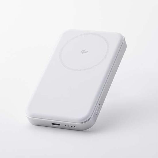 ELECOM　Qi2ワイヤレスモバイルバッテリー 5000mAh/20W　DE-C68-5000WH　ホワ･･･