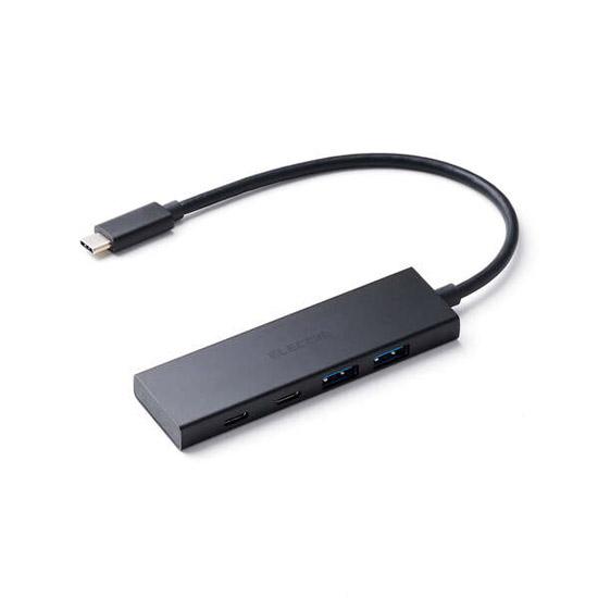 ELECOM製　USB Type-C(TM) 4ポート USB 10Gbpsハブ(USB PD対応) U3HC-H042PBK･･･