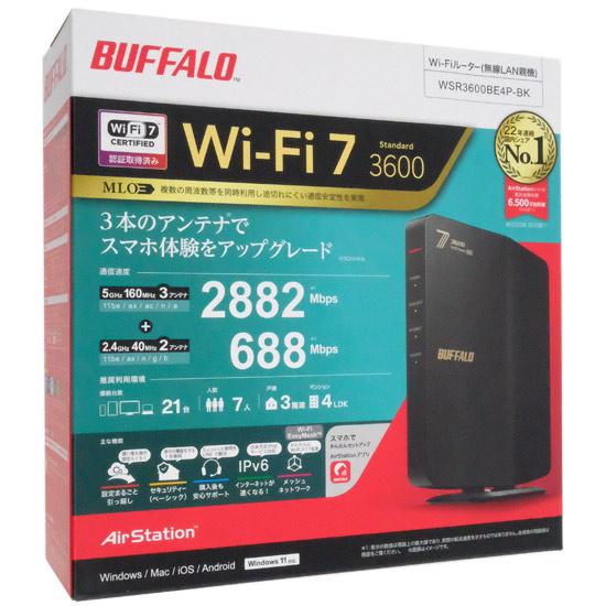 BUFFALO　無線LANルータ　AirStation WSR3600BE4P-BK　ブラック