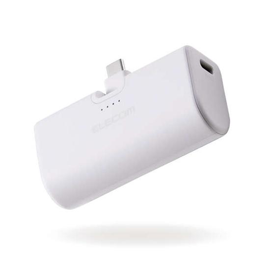 ELECOM　折り畳み式直挿しモバイルバッテリー 5000mAh　DE-C57L-5000WH　ホワ･･･
