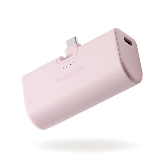 ELECOM　折り畳み式直挿しモバイルバッテリー 5000mAh　DE-C57L-5000PN　ピン･･･