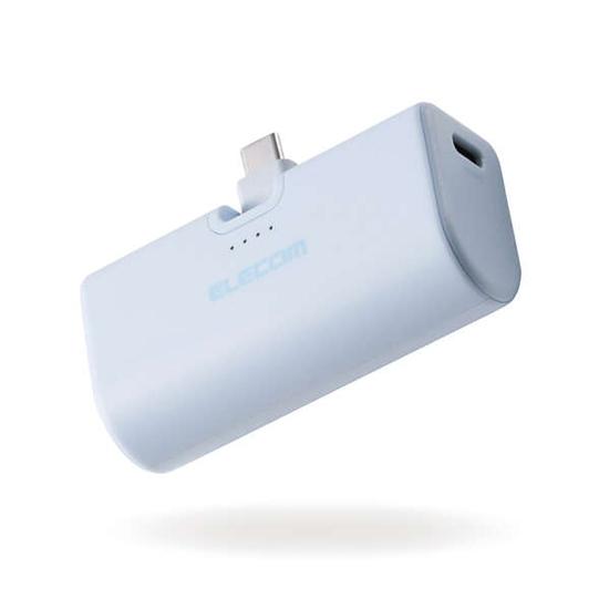 ELECOM　折り畳み式直挿しモバイルバッテリー 5000mAh　DE-C57L-5000BU　ブル･･･