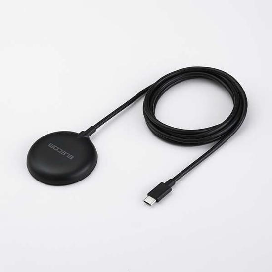 ELECOM　カラフルマグネットQi2規格対応ワイヤレス充電器　W-MA10BK　ブラッ･･･