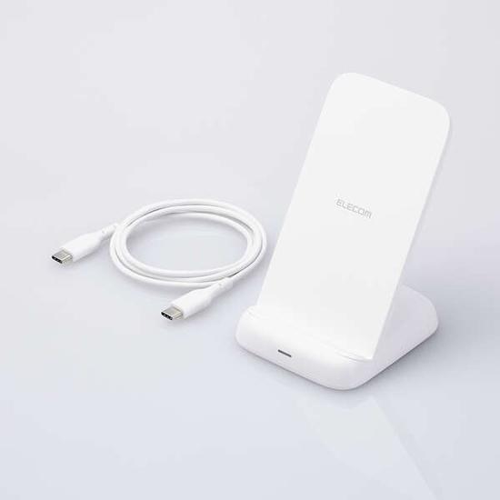 ELECOM　Qi規格 対応ワイヤレス充電器 12W　W-QS11WH　ホワイト