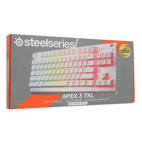 SteelSeries　ゲーミングキーボード Apex 3 TKL White JP　ホワイト
