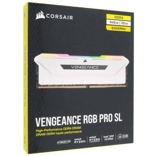 Corsair　CMH32GX4M4E3200C16W　DDR4 PC4-25600 8GB 4枚組