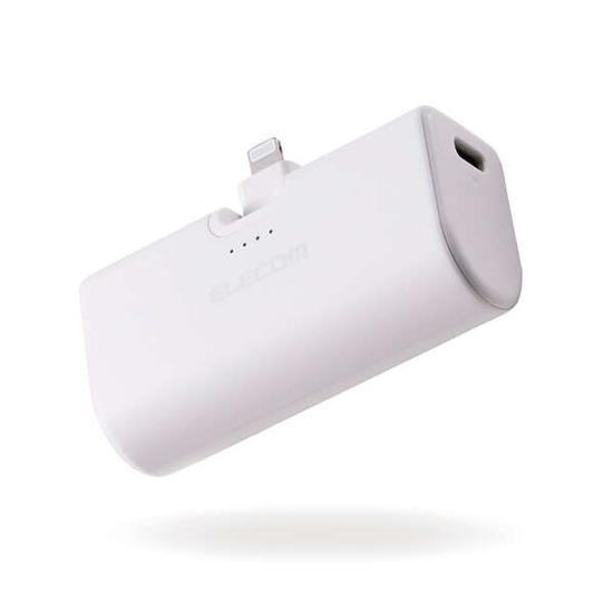 ELECOM　折り畳み式直挿しモバイルバッテリー 5000mAh　DE-C58L-5000WH　ホワ･･･