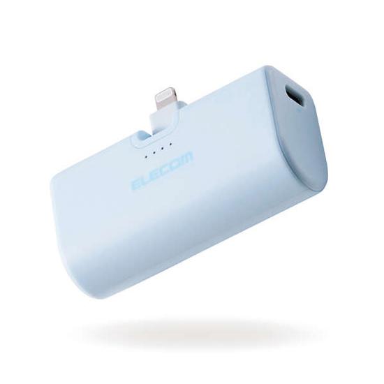 ELECOM　折り畳み式直挿しモバイルバッテリー 5000mAh　DE-C58L-5000BU　ブル･･･