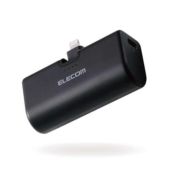 ELECOM　折り畳み式直挿しモバイルバッテリー 5000mAh　DE-C58L-5000BK　ブラ･･･