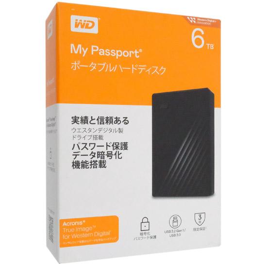 WesternDigital製　外付HD My Passport　WDBR9S0060BBK-JESN　6TB