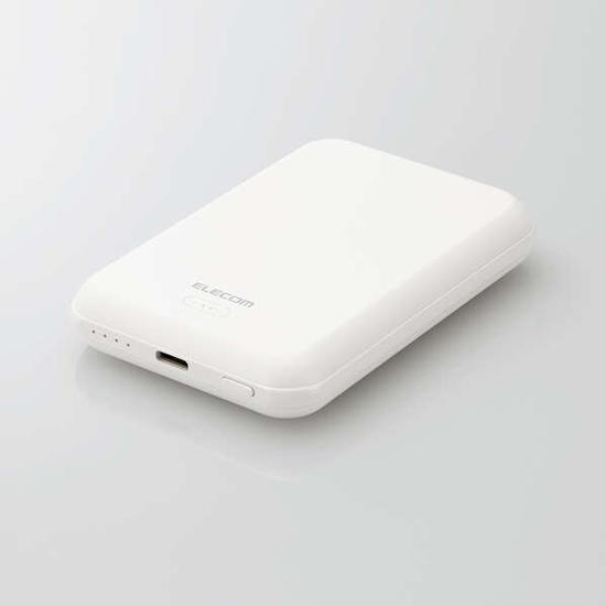 ELECOM　マグネット付きワイヤレス充電対応モバイルバッテリー 5000mAh DE-C4･･･