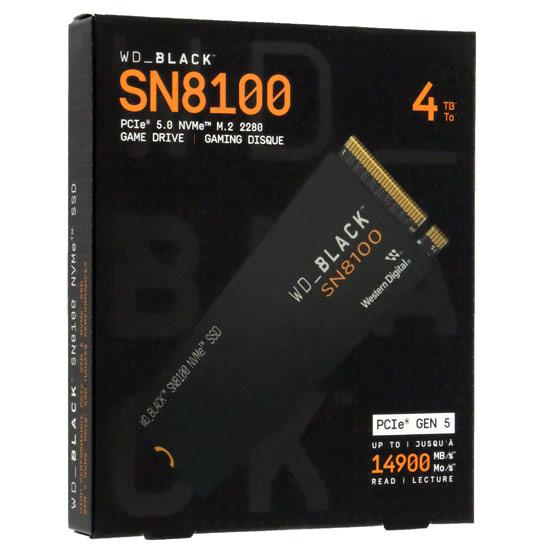 Western Digital製 SSD　WD_Black SN8100 NVMe SSD WDS400T1X0M　4TB