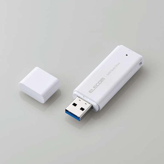 ELECOM　外付けポータブルSSD　ESD-EYB0500GWH　ホワイト　500GB