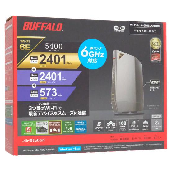 BUFFALO　無線LANルータ　AirStation WSR-5400XE6/D　チタニウムグレー