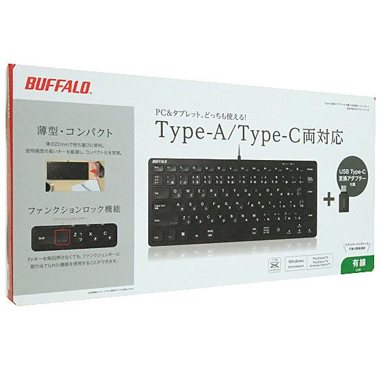 BUFFALO　有線コンパクトキーボード BSKBUC310BK　ブラック