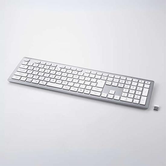 ELECOM　Precisionist USB無線/Bluetooth薄型フルキーボード TK-PN10FMPWH　･･･