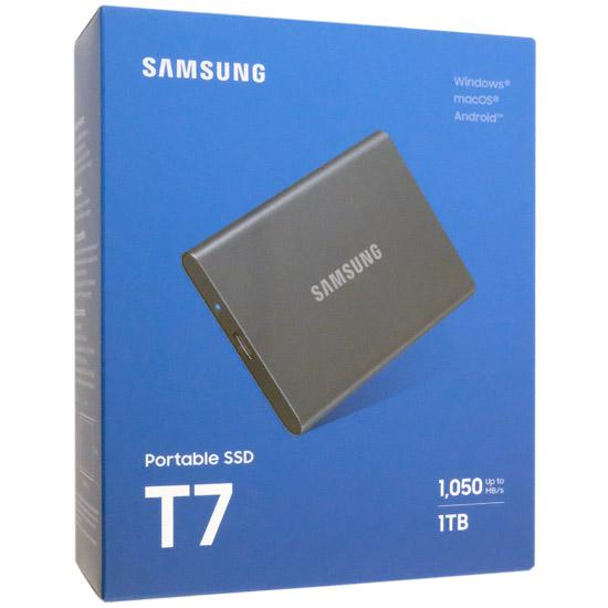 SAMSUNG　ポータブルSSD　T7 MU-PC1T0T-IT/A　1TB　グレー