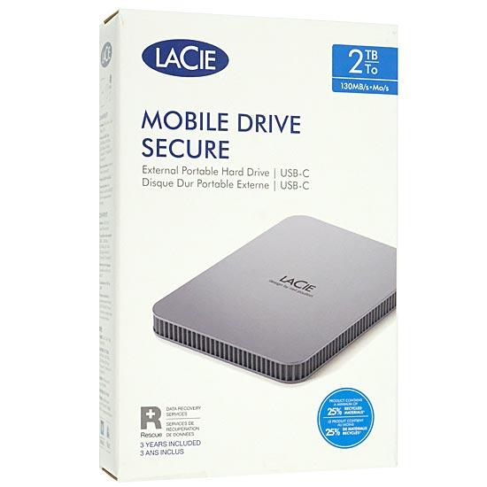 LaCie　Mobile Drive Secure STLR2000400　スペース・グレイ