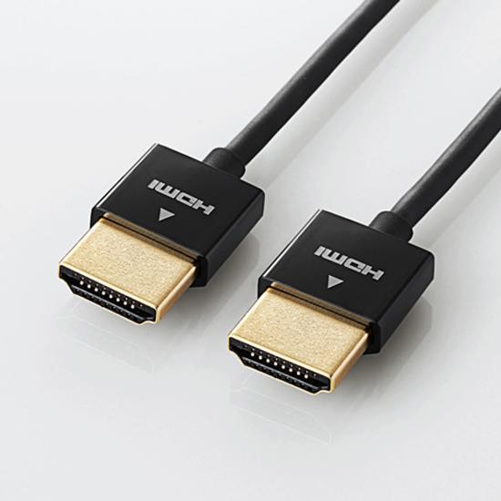 ELECOM　ハイスピードHDMI ケーブル スーパースリム　CAC-HD14SS10BK　1m