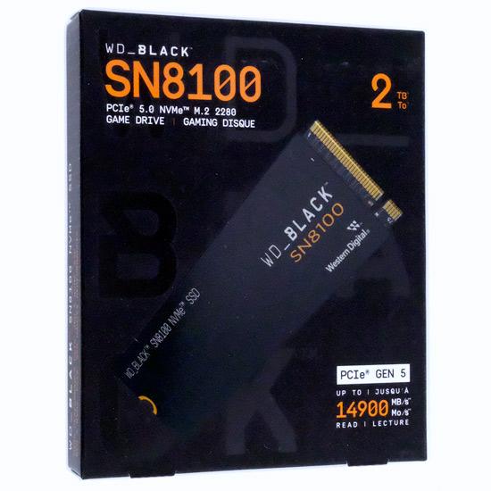 Western Digital製 SSD　WD_Black SN8100 NVMe SSD　WDS200T1X0M　2TB