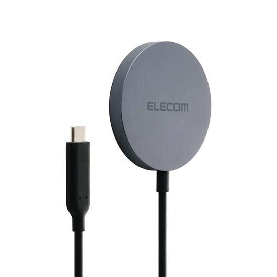 ELECOM　マグネットQi2 25W規格対応ワイヤレス充電器 W-MA12BK　ブラック