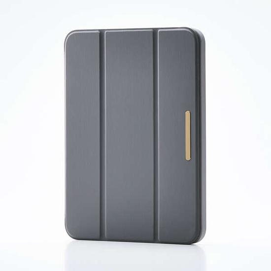 ELECOM　iPad mini(A17 Pro) フラップケース 薄型軽量　TB-A25SWVJM3GY　チャ･･･