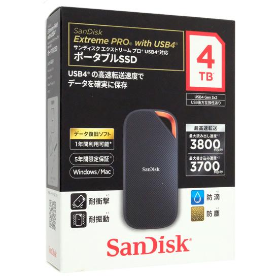SANDISK　ポータブルSSD エクストリーム プロ　SDSSDE82-4T00-J25　4TB