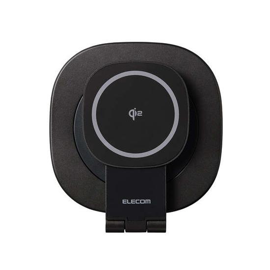 ELECOM　Qi2スタンド付きドッキングステーション　DST-Q041BPBK　ブラック