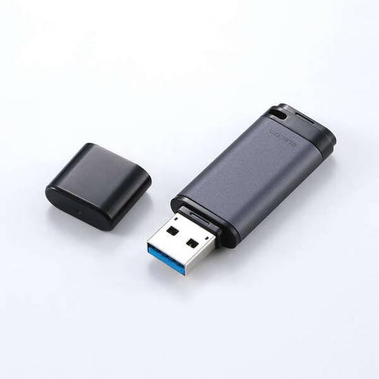 ELECOM　キャップ式 USB 5Gbps USBメモリ MF-RCU3064GBK　64GB ブラック