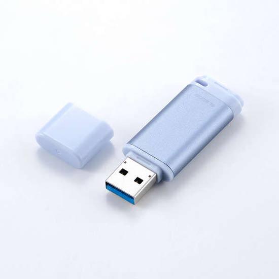 ELECOM　キャップ式 USB 5Gbps USBメモリ MF-RCU3064GBU　64GB ブルー