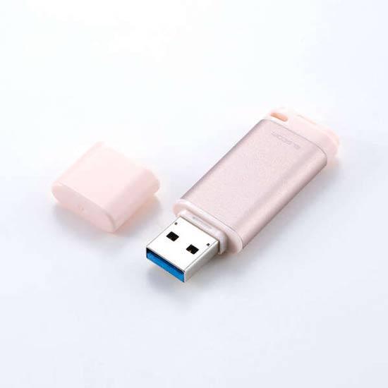 ELECOM　キャップ式 USB 5Gbps USBメモリ MF-RCU3064GPK　64GB ピンク