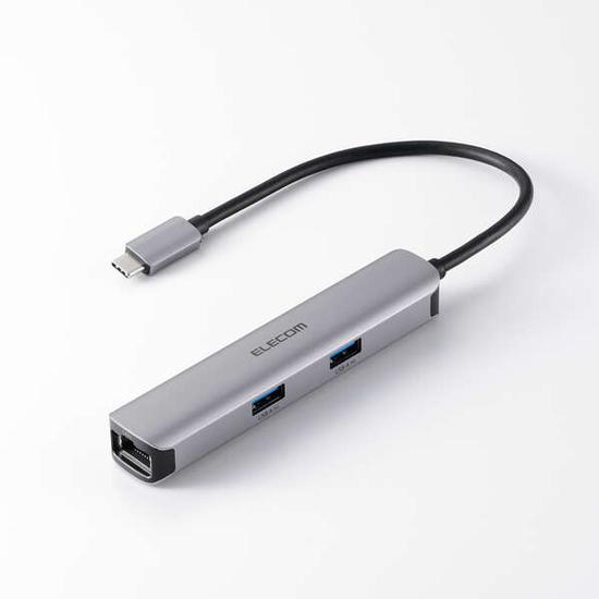 ELECOM　5in1 USB Type-C ドッキングステーション/アルミモデル　DST-052BPSV･･･