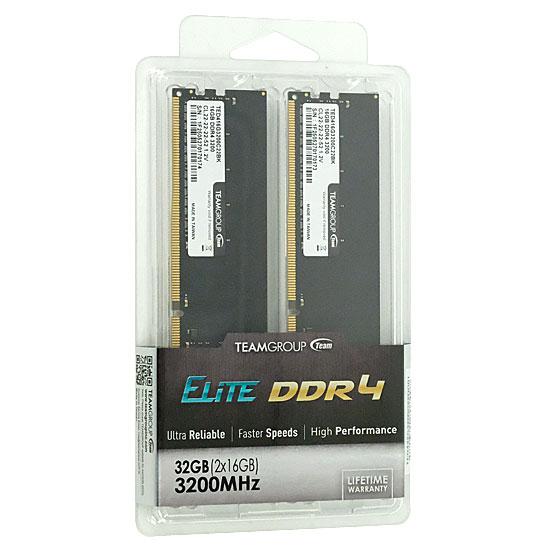 Team　TED432G3200C22DC01　DDR4 PC4-25600 16GB 2枚組