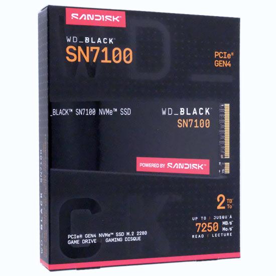 Western Digital製 SSD　WD_Black SN7100 NVMe SSD WDS200T4X0E　2TB