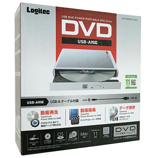 Logitec　ポータブルDVDドライブ　LDR-PMM8U2VWH　ホワイト
