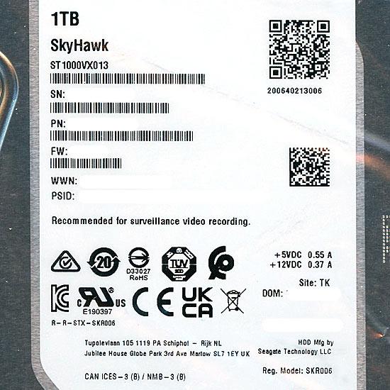 SEAGATE製HDD　ST1000VX013　1TB SATA600