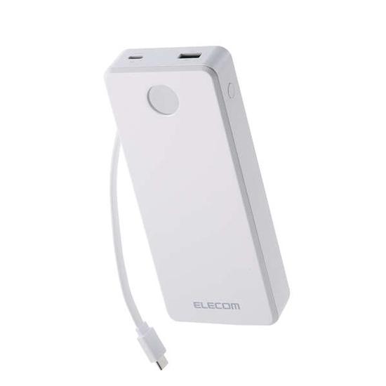 ELECOM　ケーブル一体型モバイルバッテリー 20000mAh/67W　DE-C77-20000WH　･･･